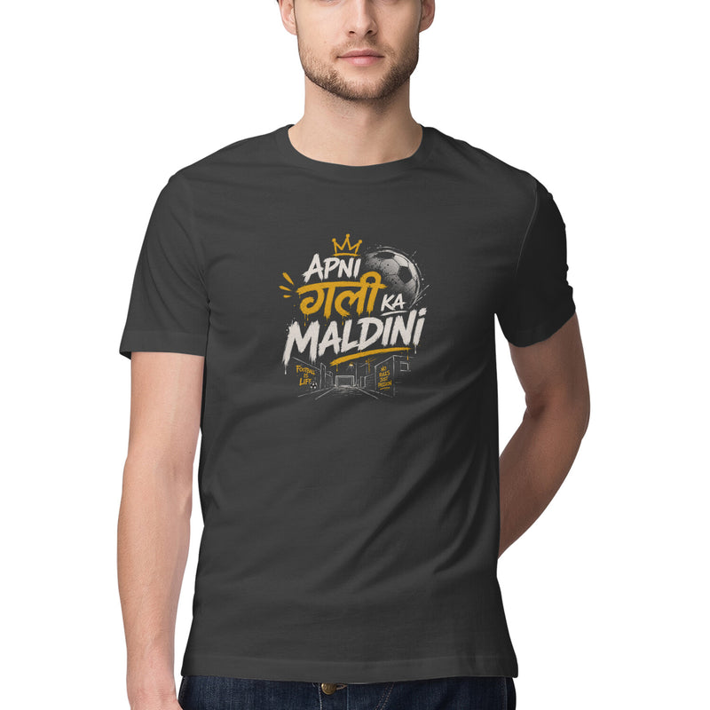 Apni Gali Ka Maldini – Street Football Defender Graphic T-Shirt
